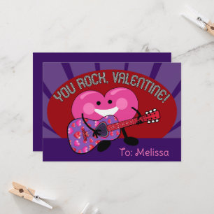 Vous Rock Valentine Personnalisé Coeur Guitare Guy