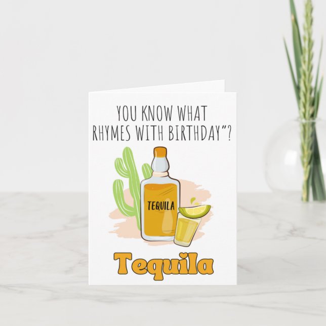 Vous Savez Ce Que Tequila Puns Carte Anniversaire (Devant)