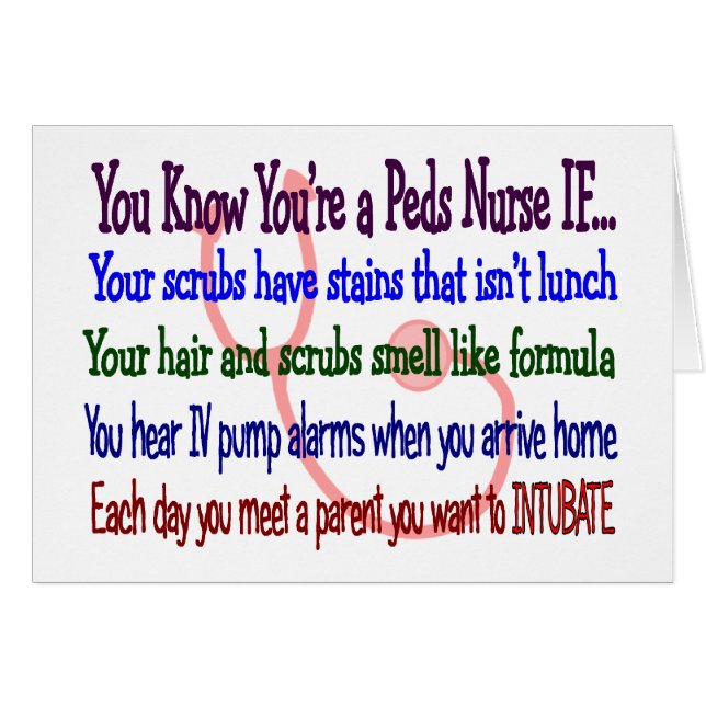 "Vous savez que vous êtes une infirmière de Peds (Devant horizontal)