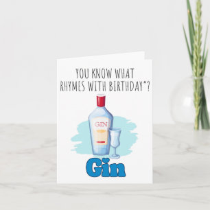 Vous Savez Quelle Carte Gin Puns Anniversaire
