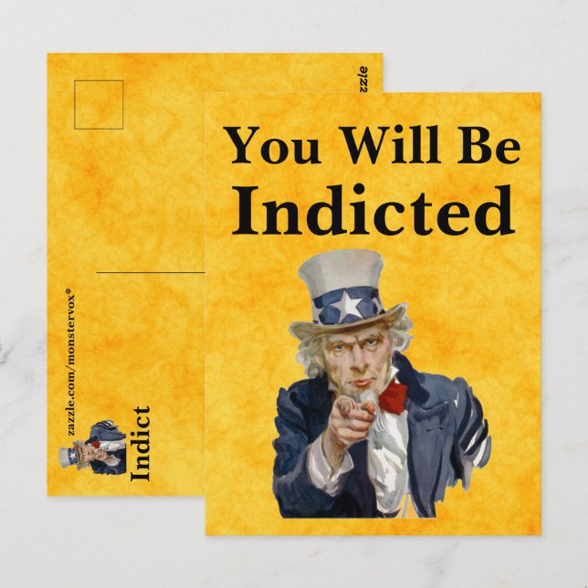 Vous serez inculpé Carte postale (Devant / Derrière)