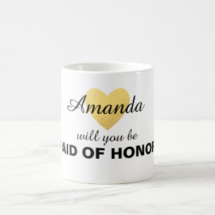 Vous serez ma tasse de coeur d'or de demoiselle