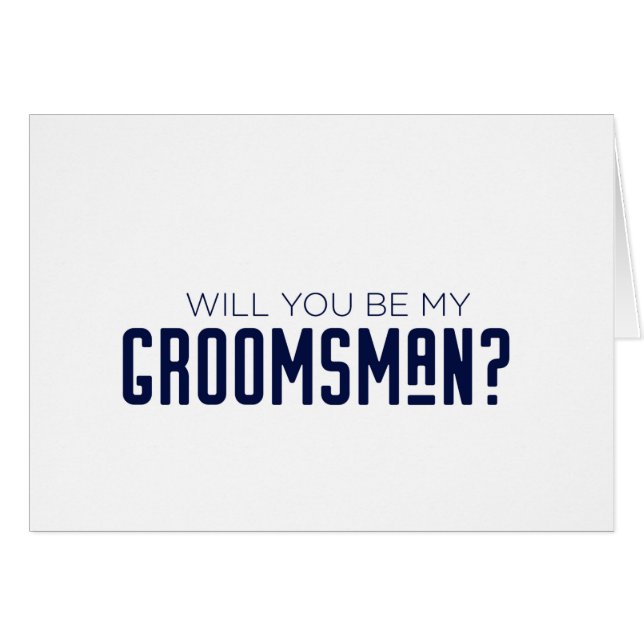 Vous serez mon Groomsman épousant la carte de (Devant horizontal)