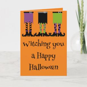 Vous souhaite un Joyeux Halloween carte pliée 5" x