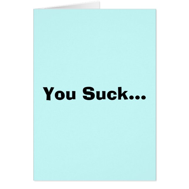 Vous sucez… (Devant)