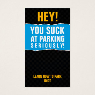 Vous sucez à la carte de parking