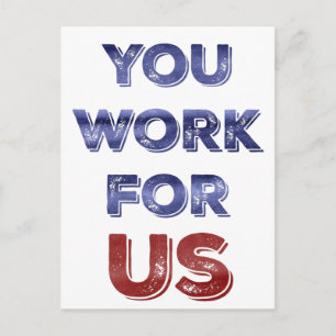 Vous travaillez pour une carte postale de protesta