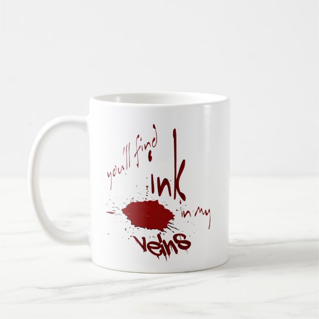 Vous trouverez de l'encre dans mes veines - Mug de (Gauche)