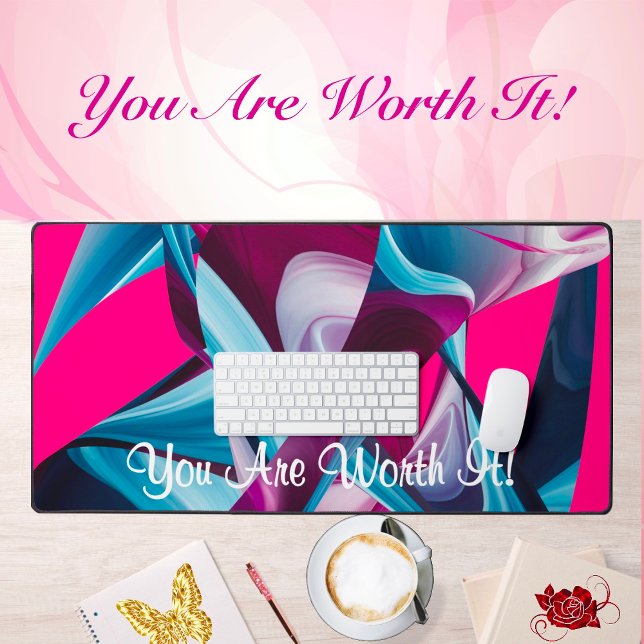 Vous Valez La Motivation It Inspirer Rose Abstrait (Créateur téléchargé)