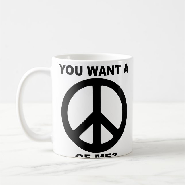 Vous voulez un morceau de moi symbole mug drôle (Gauche)