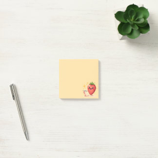 Vous y arriverez ! Post-It fraise joyeux