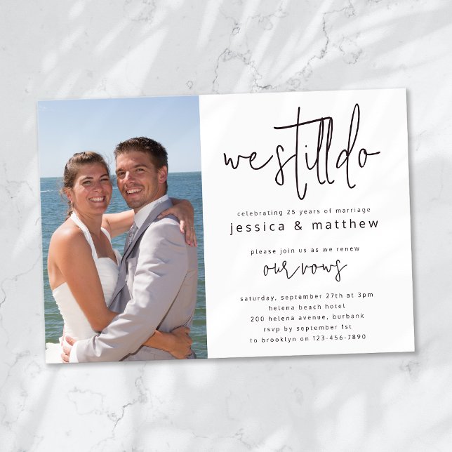 Vow Renewal Invitation Photo Nous Continuons À Fai (Créateur téléchargé)