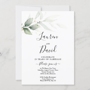 Vow Renouveau verdure Invitation