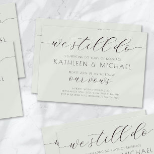 Vow Renouvellement Invitation Élégante Nous Faison