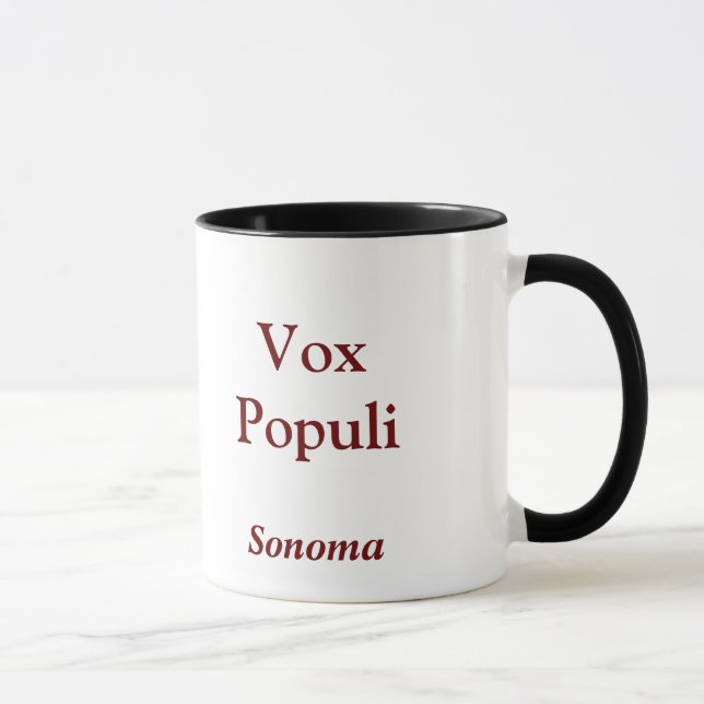 Vox Populi tasse de Sonoma (Droite)