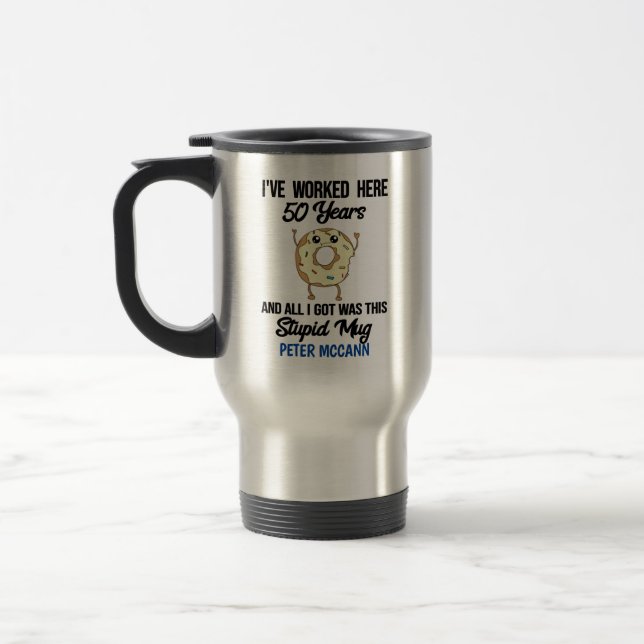 Voyage 50 Anniversaire de travail Appréciation cadeau Mug (Gauche)