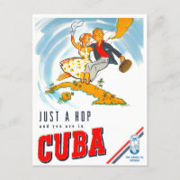 Voyage à Cuba carte postale voyage vintage