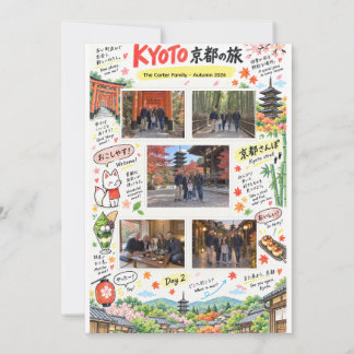 Voyage à Kyoto au Japon 5 Photo Collage Zine de vo