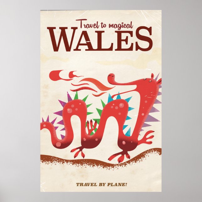 Voyage à Magic Wales poster vintage (Devant)