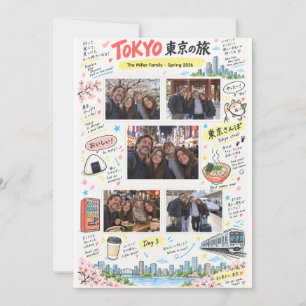 Voyage à Tokyo au Japon 5 Photo Collage Zine de vo