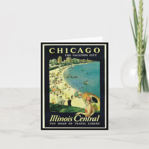 Voyage Art-2 de Chicago de Carte pour notes-Cru