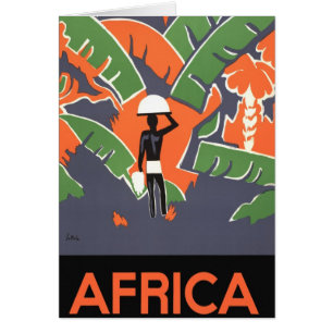 Voyage Art Déco vintage, Amérindien dans la jungle