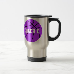 Voyage Autocar de basket-ball pourpre personnalisable Mug