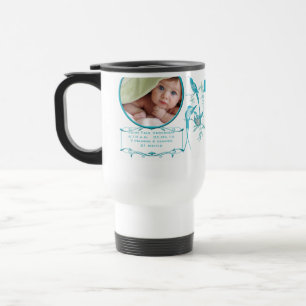 Voyage Bébé Mug avec bébé Photo Statistiques de naissance