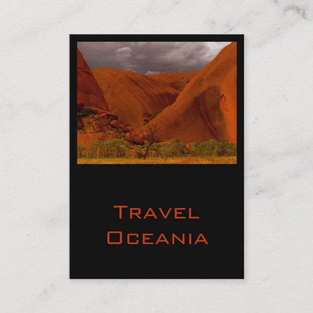 Voyage carte de visite Océanie (Devant)