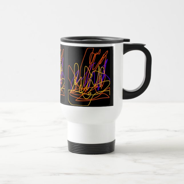 Voyage / Commute tasse moderne néon design coloré (Droite)