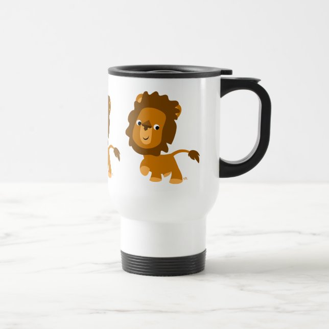 Voyage Contenu de dessin mignon Lion Commuter Mug (Droite)