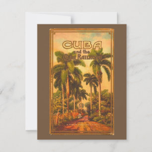 Voyage Cuba vintage - Carte Flat de Cuba Railroad