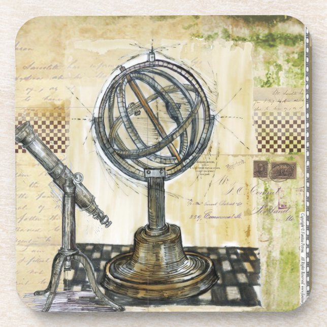 "Voyage d'âme", dessous de verre de 5 plastiques (Devant)