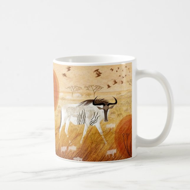 Voyage de la savane dorée Tasse à café Gnou Capric (Droite)