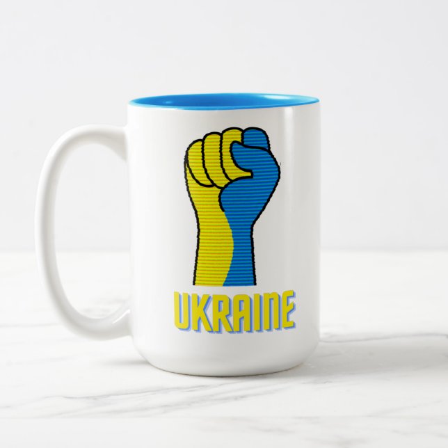 VOYAGE DE POINTE D'Ukraine : Mug café à deux tons (Gauche)