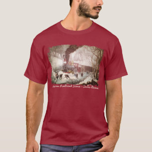 Voyage de train à neige pour hommes TShirt