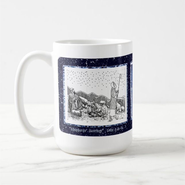 "Voyage des bergers", la Mug de la carte de Noël (Gauche)