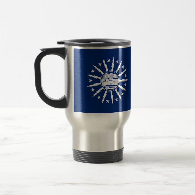 Voyage Drapeau de Buffalo, New York Travel Mug (Gauche)