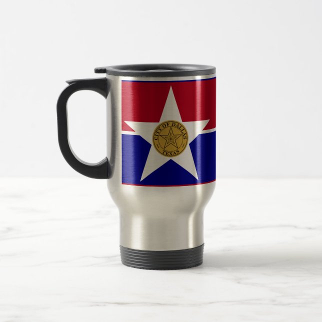 Voyage Drapeau de Dallas, Texas Travel Mug (Gauche)