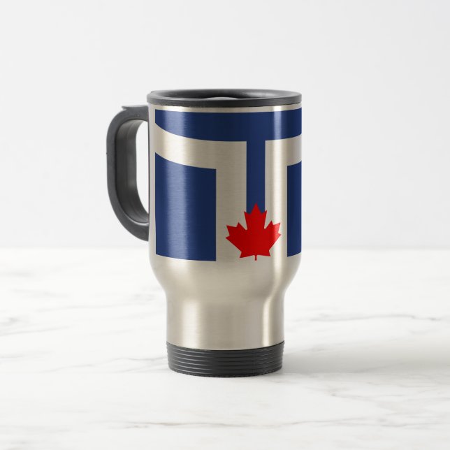 Voyage Drapeau de Toronto, Ontario Travel Mug (Devant gauche)