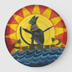 Voyage en bas du Nil, horloge murale de chat