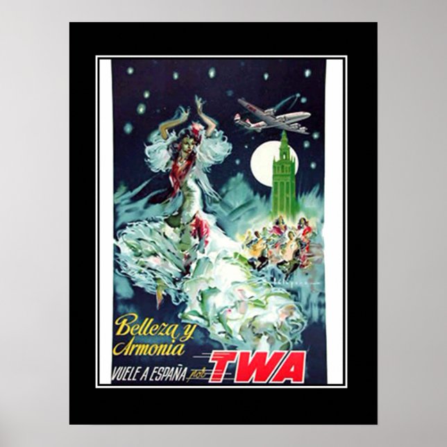 Voyage en Espagne  Affiche vintage (Devant)