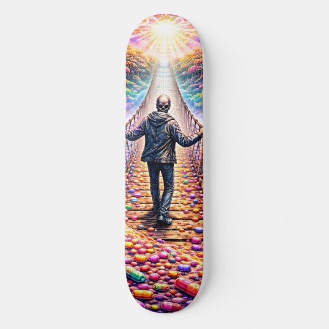 Voyage en skateboard sur le pont psychédélique (Recto)