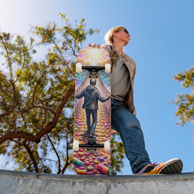 Voyage en skateboard sur le pont psychédélique (Extérieur 1)
