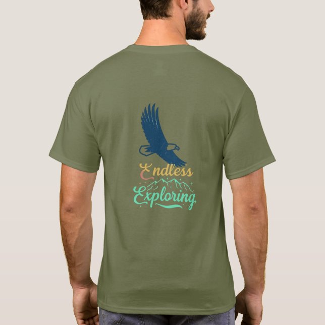 Voyage en T-shirt : "Exploration sans fin" retour (Dos)
