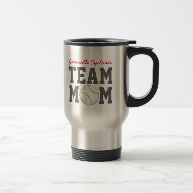 Voyage Équipe de baseball Maman Mug cadeau (Droit)