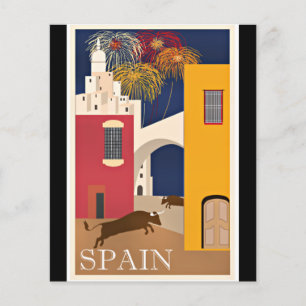 Voyage Espagne, affiche de voyage vintage Carte po