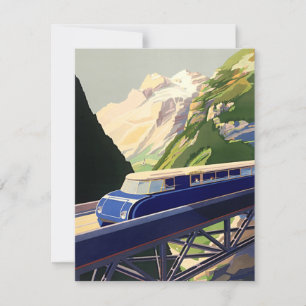 Voyage ferroviaire en Europe vintage