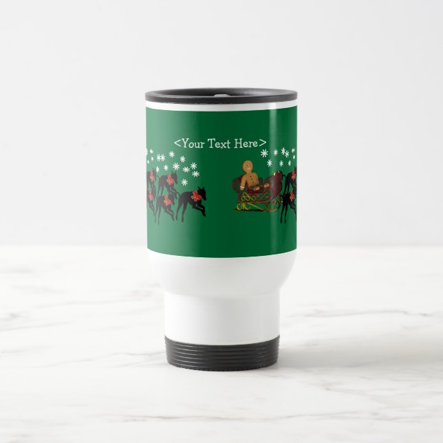 Voyage Greyhound Mug de Noël personnalisé (Centre)