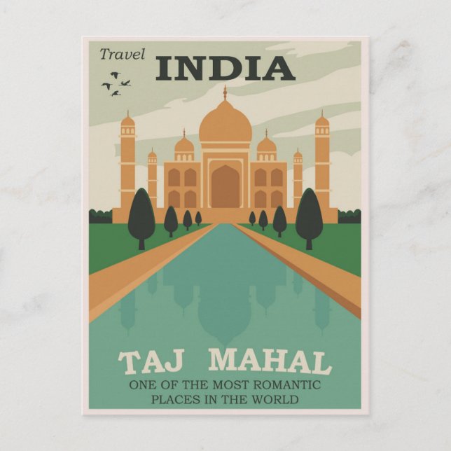 Voyage Inde Taj Mahal / Carte postale rétro (Devant)